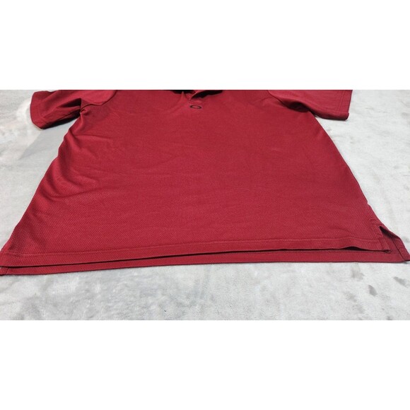 Oakley Mens Large Red Athletic Golf Performance Polo Shirt - Picture 2 of 7